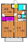 アメニティハイツⅡ 2DKの間取り