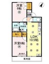 サザンパル 2LDKの間取り