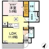 （仮）D－ROOM総社市小寺 1LDKの間取り