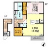 （仮）D－ROOM総社市小寺 1LDKの間取り