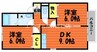 ECO-レジデンス『モア』　Ｃ棟 2DKの間取り