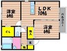 エバーグリーンオーク　B棟 2LDKの間取り