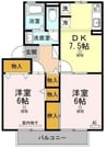 メゾンヴァントワァ　Ａ棟 2DKの間取り