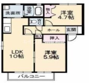 間取図 レジデンス古城　A棟