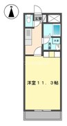 リバパレス 1Kの間取り