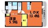 マンション・裕 1LDKの間取り