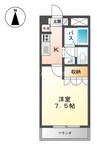 グリーンパレスⅢ 1Kの間取り