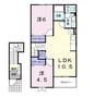 サンフェニックスＢ 2LDKの間取り