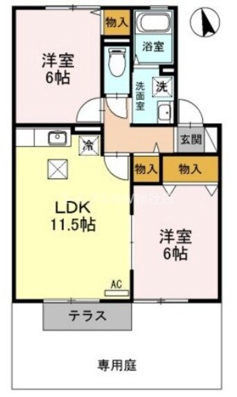 間取図 エフロレンス山陽　D棟