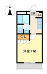 ゼフィランサス 1Kの間取り
