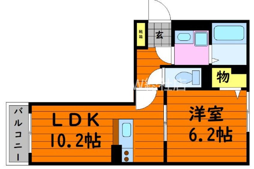 間取図 ル・シェル中庄Ⅱ