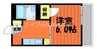 ドームオレゴン 1Kの間取り