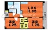 K-city葦高 2LDKの間取り