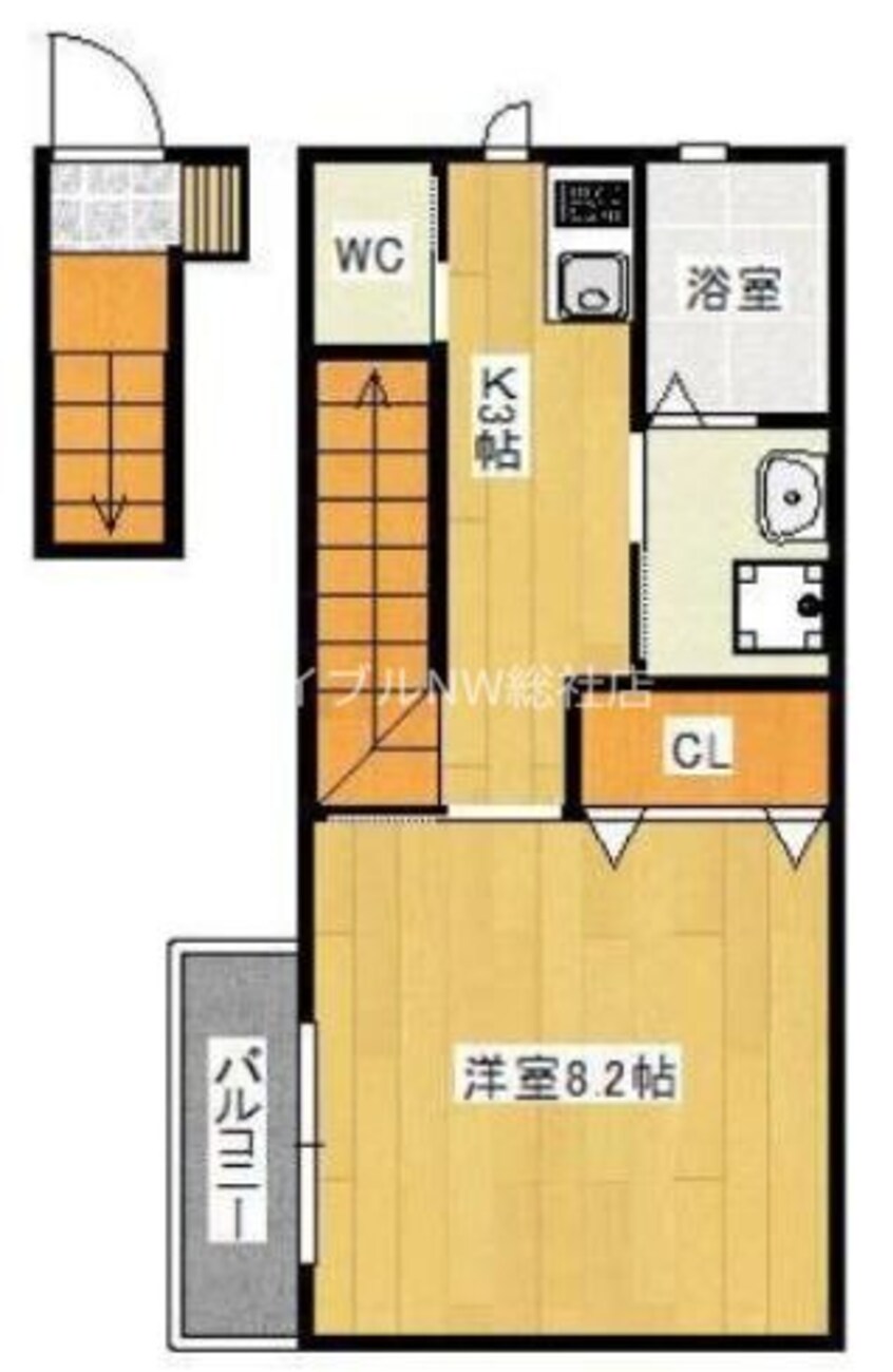 間取図 Ｋｉｃｋｙ　ｅｋｅｒ（キッキーエーカー）