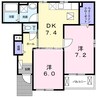 ポース　アザリーⅡ 2DKの間取り