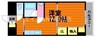 ルミエール松島 1Rの間取り