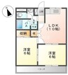 シャルマンハウス 2LDKの間取り