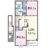 ベル・クールⅡ 2LDKの間取り