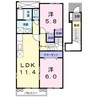 メゾン・ソレイユＢ 2LDKの間取り