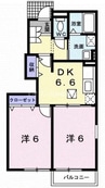 サニーコート　Ⅰ 2DKの間取り