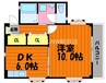 ジンジャーエールⅡ 1DKの間取り
