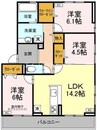 フェリシタス 3LDKの間取り