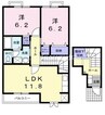 メゾン　オーブＡ 2LDKの間取り