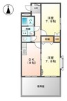 アメニティガーデン 2DKの間取り