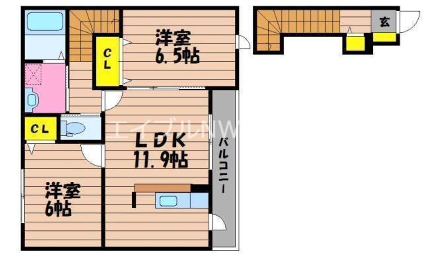 間取図 ベル・コリーヌＢ