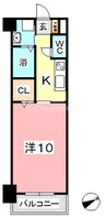 ブランミュール倉敷東町 1Kの間取り