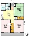 パレーシャル板谷　A棟 3DKの間取り