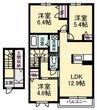 クレインアート　Ｂ棟 3LDKの間取り