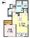 ウエスト　アージュ 1LDKの間取り
