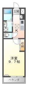 アリビオⅢ 1Kの間取り