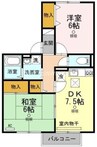 メゾン・エスポワール　Ａ棟 2DKの間取り