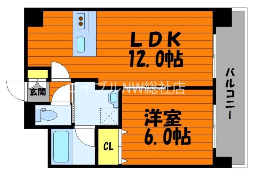 間取図 リーブル老松町