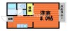 西之浦サンプラザ 1Kの間取り