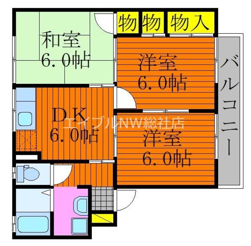 間取図 エスペランサ平野　Ｂ棟