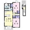 ヴィレッタⅡ 2LDKの間取り