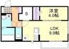 フォルティス倉敷B棟 1LDK+Sの間取り