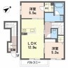 ジョリカⅧ（ＢＥＬＳ認証・ＺＥＨ） 2LDKの間取り