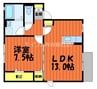 モデレート.K 1LDKの間取り