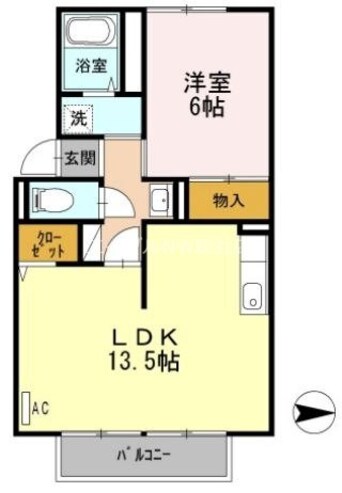 間取図 プレジール岡本