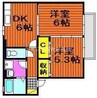 マハ倉敷 2DKの間取り