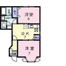 ヴィアッジオ 2DKの間取り