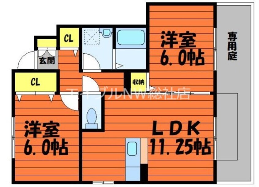 間取図 ヴィスタ桑田Ⅵ