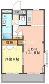パークハイム 1LDKの間取り