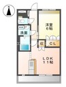 グランディール・フローラ 1LDKの間取り