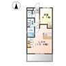 ボヌール若宮 1LDKの間取り