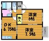 バンビーノ　C棟 2DKの間取り